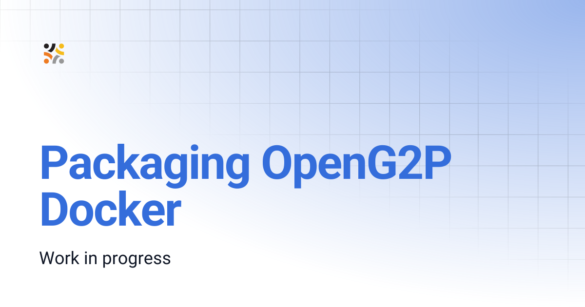 Packaging OpenG2P Docker | 1.0.0 | OpenG2P Docs