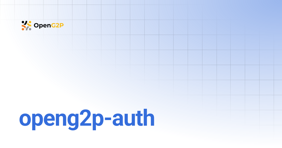 openg2p-auth | 1.2 | OpenG2P Docs