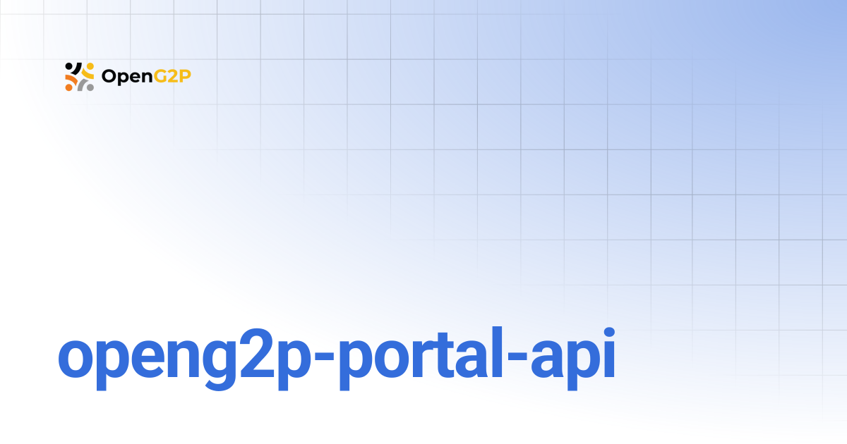 openg2p-portal-api | 1.2 | OpenG2P Docs