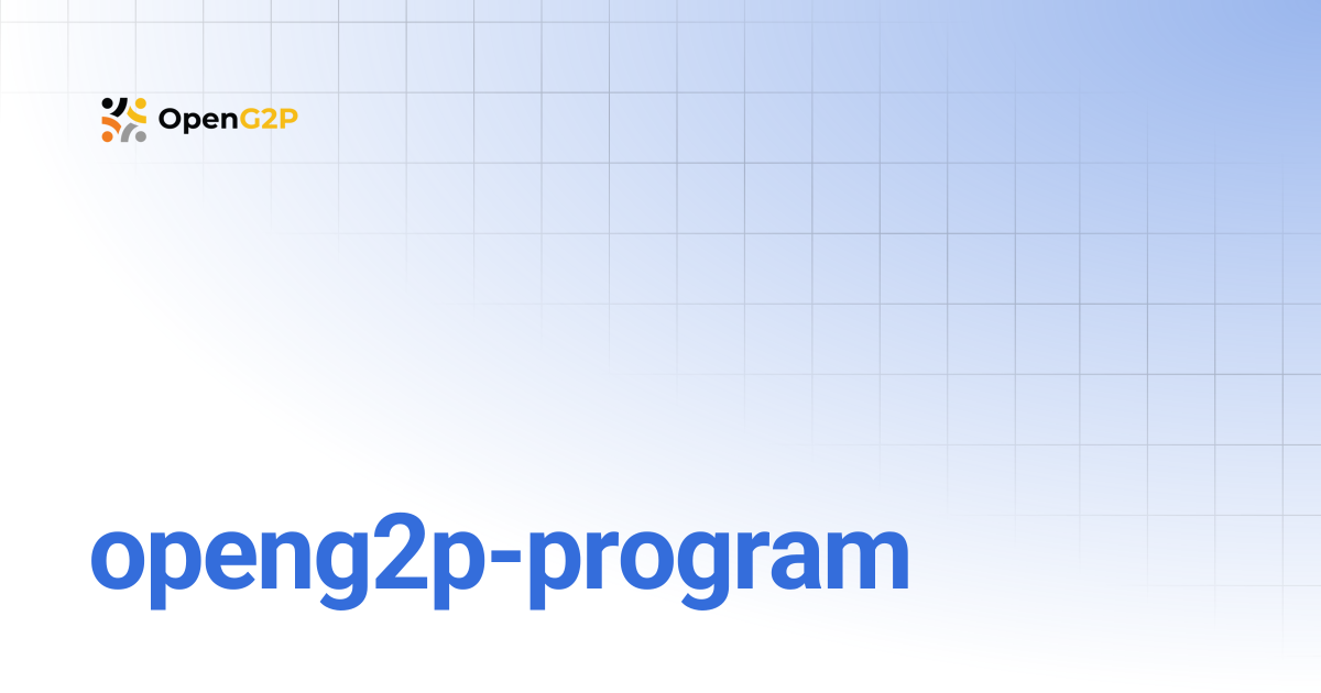 openg2p-program | 1.2 | OpenG2P Docs