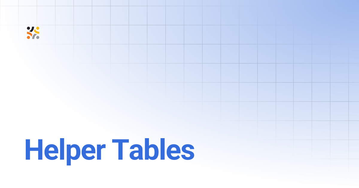 Helper Tables | 1.3 | OpenG2P Docs