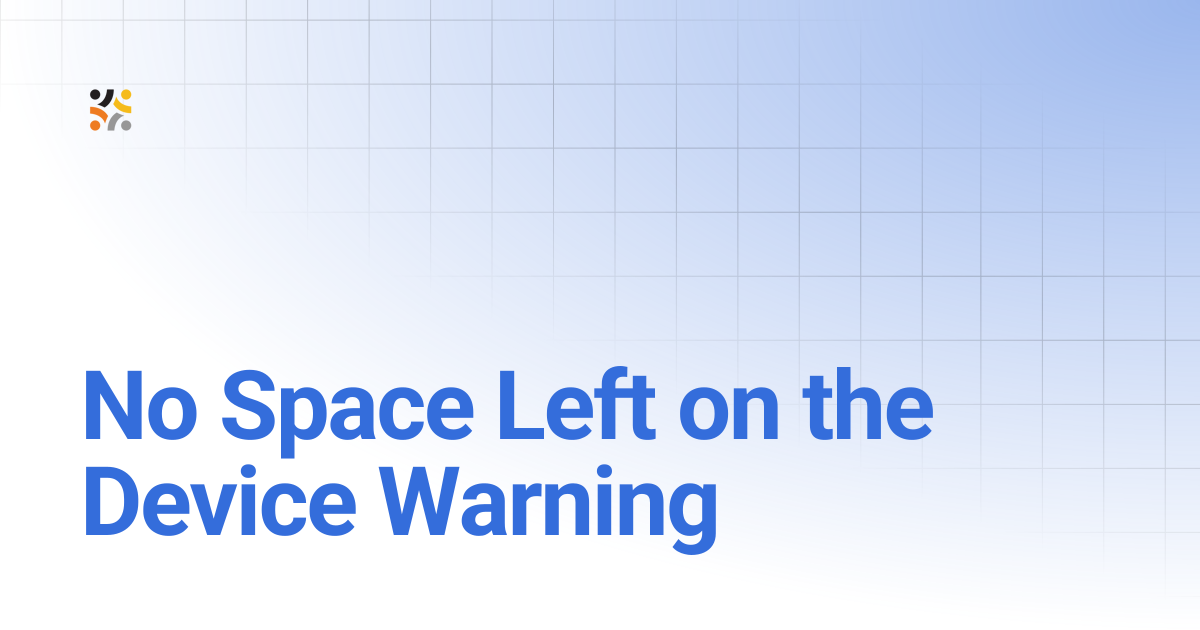 No Space Left on the Device Warning | 1.3 | OpenG2P Docs