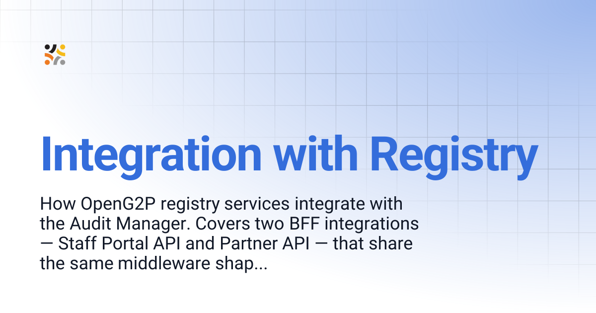 Integration with Registry | OpenG2P Docs