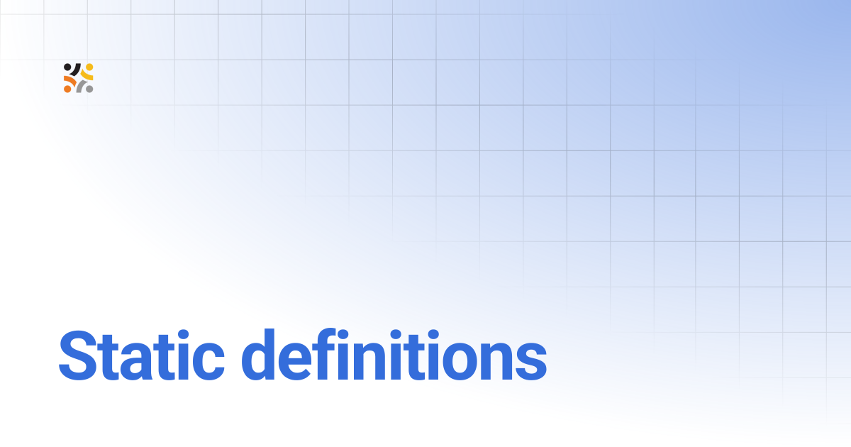 Static definitions | OpenG2P Docs