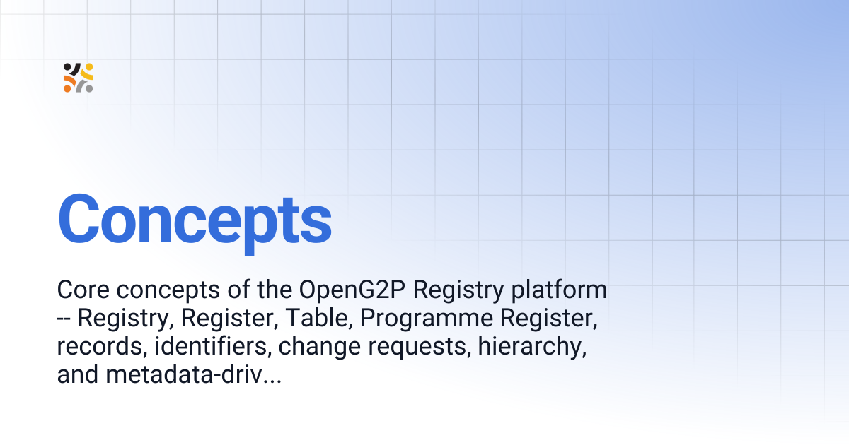 Concepts | OpenG2P Docs
