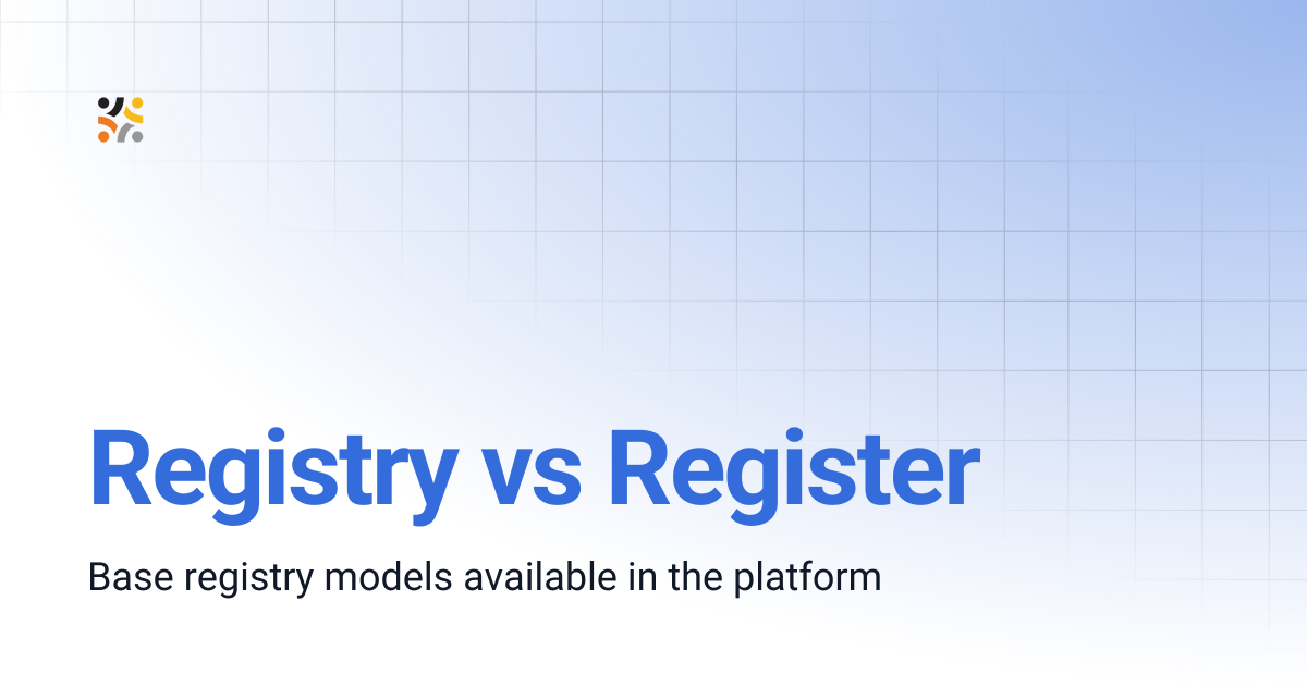 Registry vs Register | OpenG2P Docs