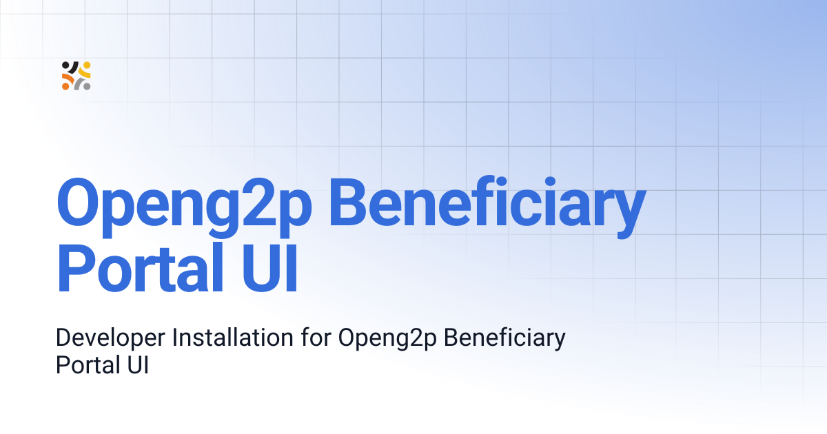 Openg2p Beneficiary Portal UI | OpenG2P Docs